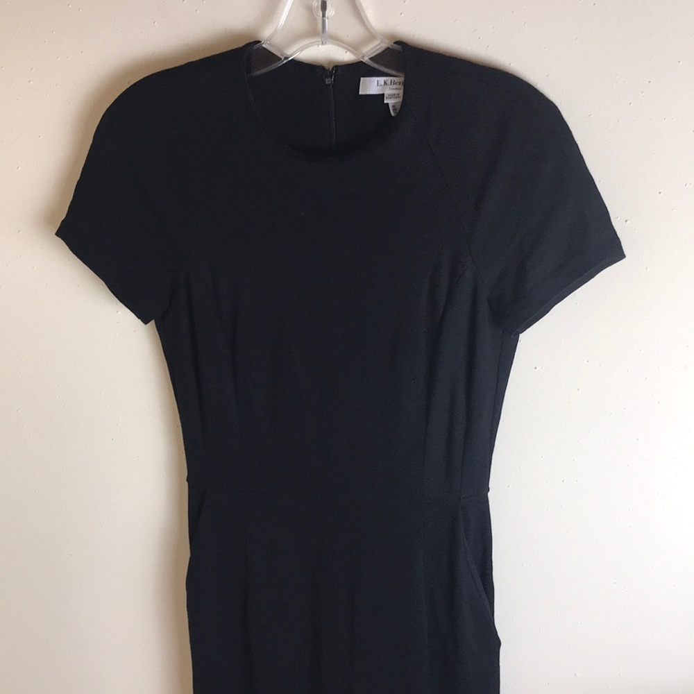 L.K. Bennett Black Liya Midi Dress Size 2 - Picture 2 of 8